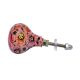 Pink Rose Hand Painted Kashmiri Indian Cabinet Knobs 